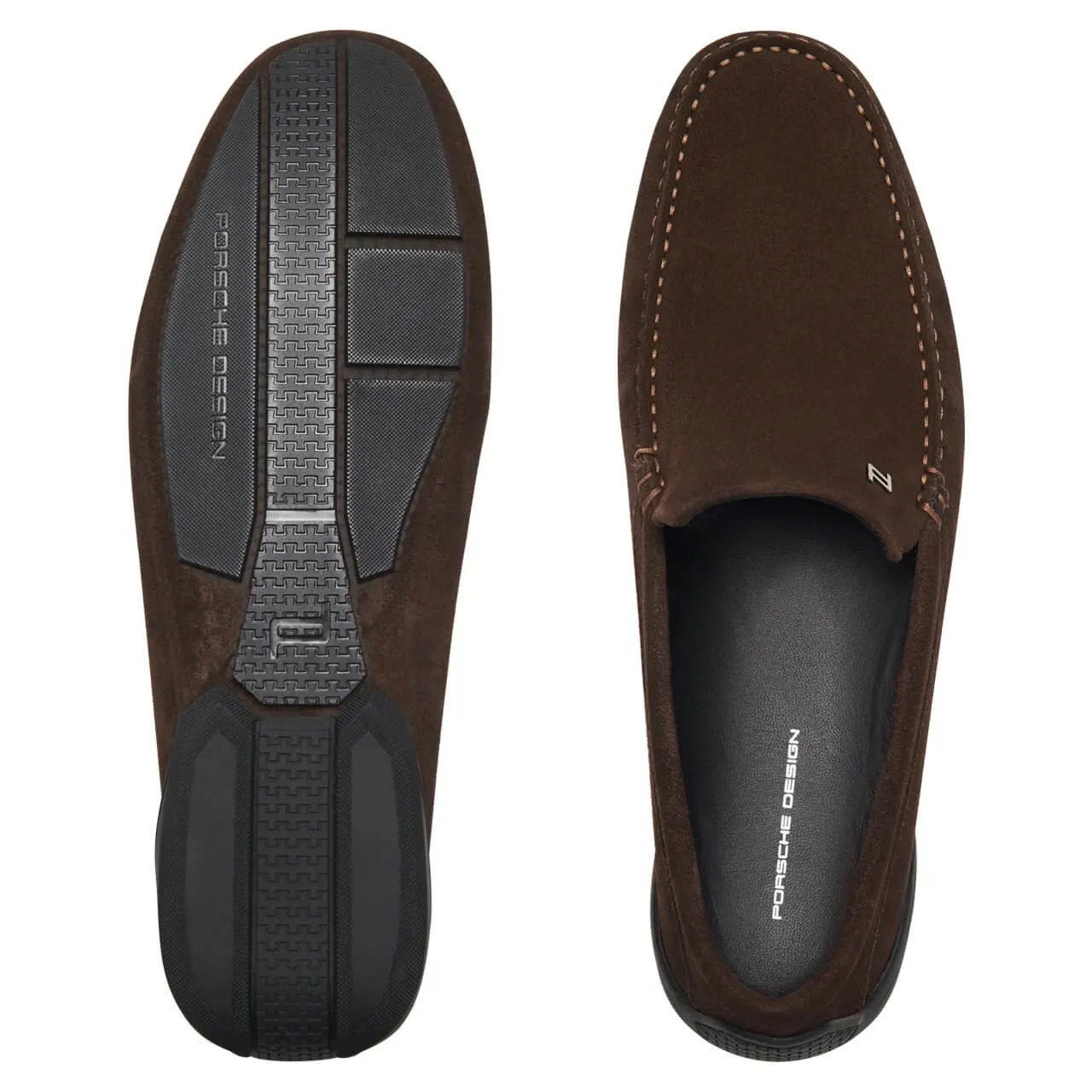 NEW Porsche Design Monaco Velours Espresso Moccasins US 11 MSRP $395