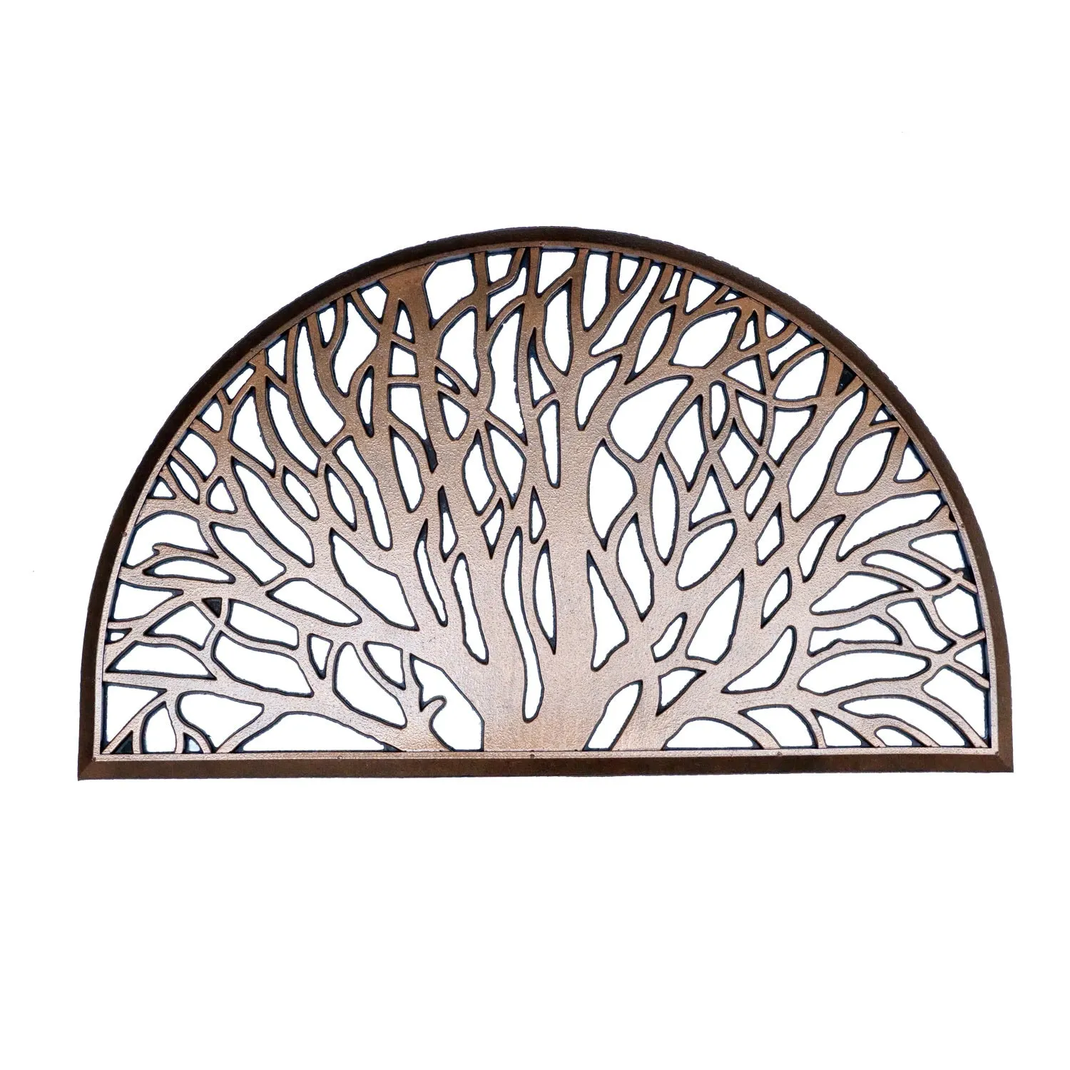 OnlyMat Elegant Bronze Oval Shape Rubber Tree Mat 45cm x 75cm