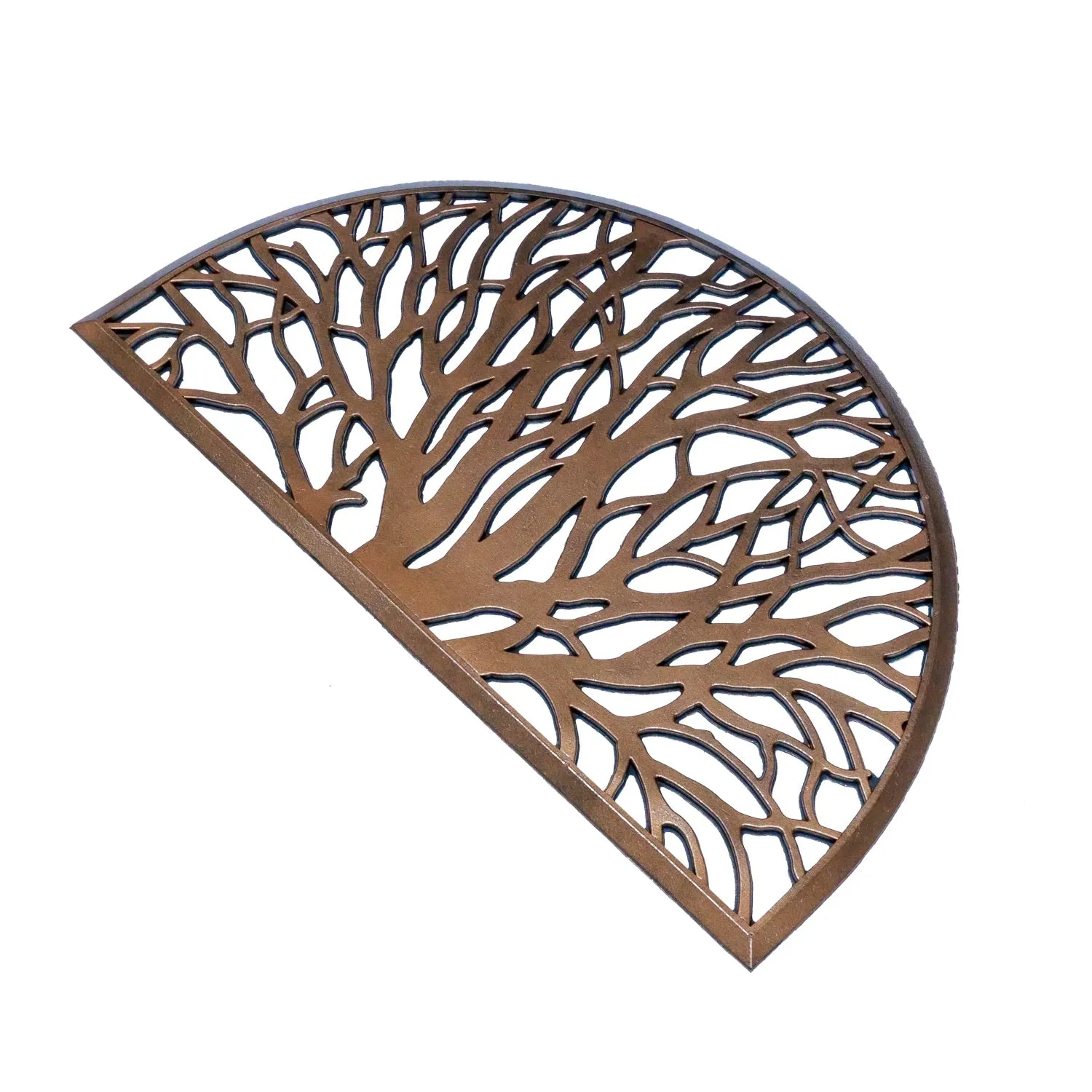 OnlyMat Elegant Bronze Oval Shape Rubber Tree Mat 45cm x 75cm