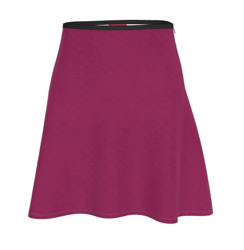 Pena Camelot Red Knee Length Skater Skirt