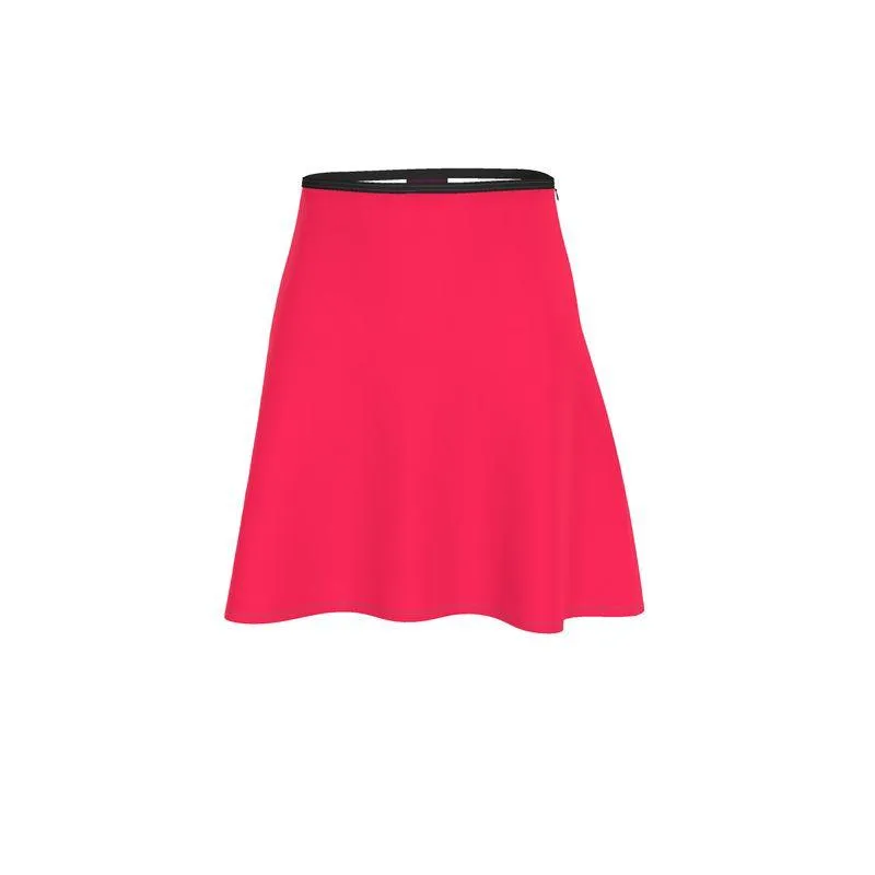 Pena Radical Red Knee Length Skater Skirt