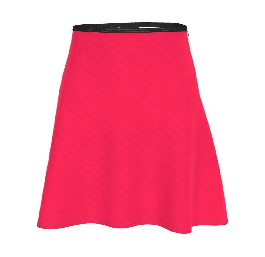 Pena Radical Red Knee Length Skater Skirt