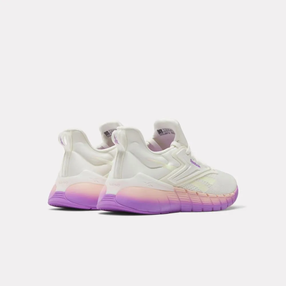 Reebok Footwear Women Nano Gym Shoes CHALK/WASHED CLAY/DGTL PURPLE