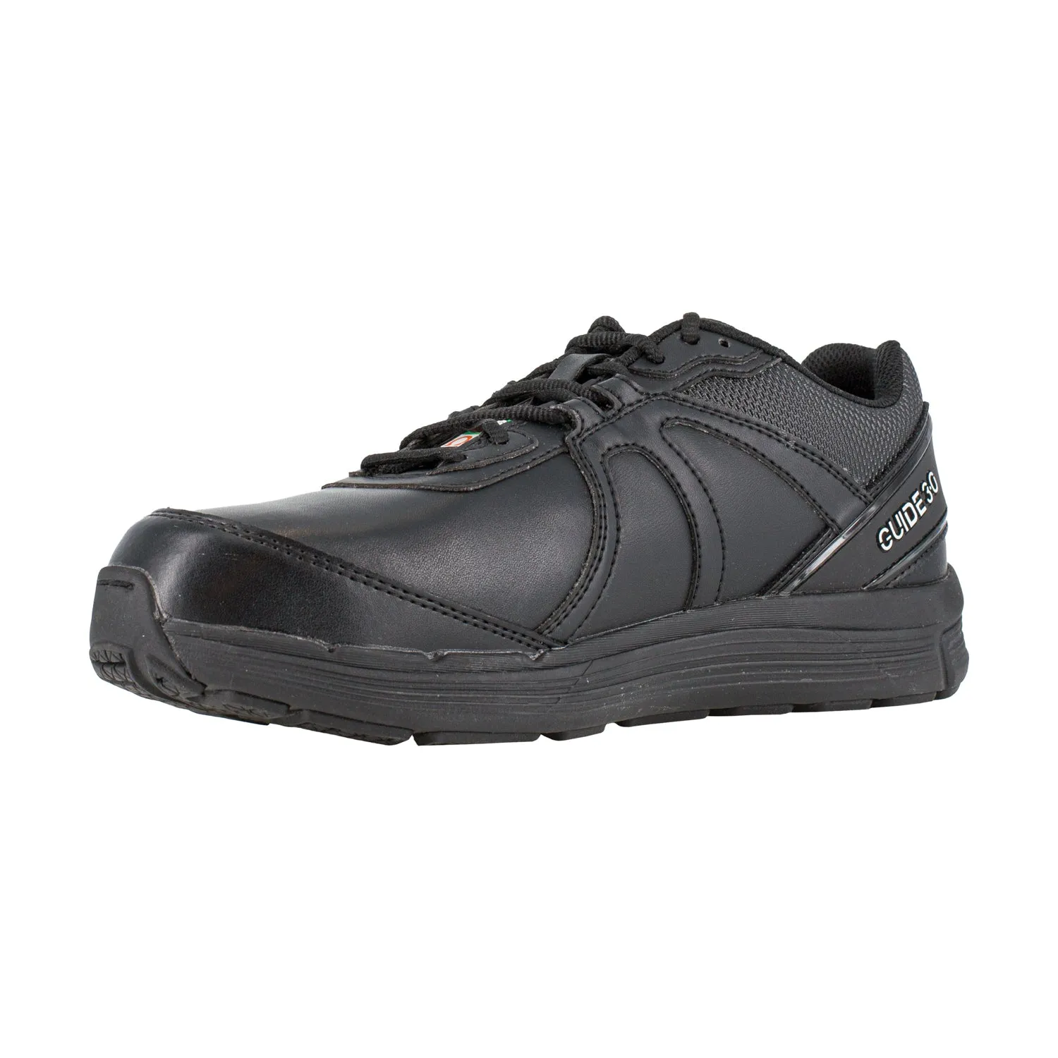 Reebok Mens Black Leather Work Shoes Performance Cross Trainer ST