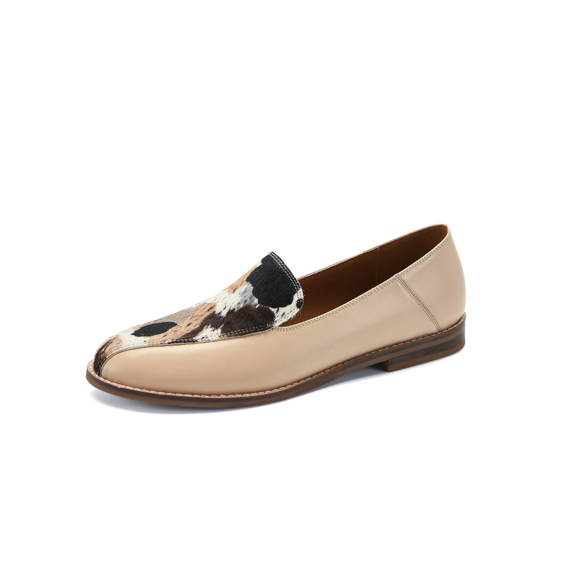 Round Toe Low Heel Oxford Shoes