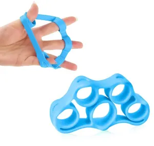 Strauss Finger Stretcher | Hand Strengthener for Carpal Tunnel Relief and Grip Strength | Silicone Finger Gripper and Finger Stretcher | Ideal for All Skill Levels, (Blue)