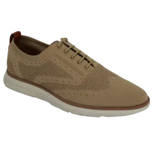 Tan khaki Men’s Sneakers Casual Lace-Up Shoes Soft Material Rubber Sole