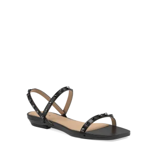 The Slingback Miranda - Coal Leather Stud-FINAL SALE