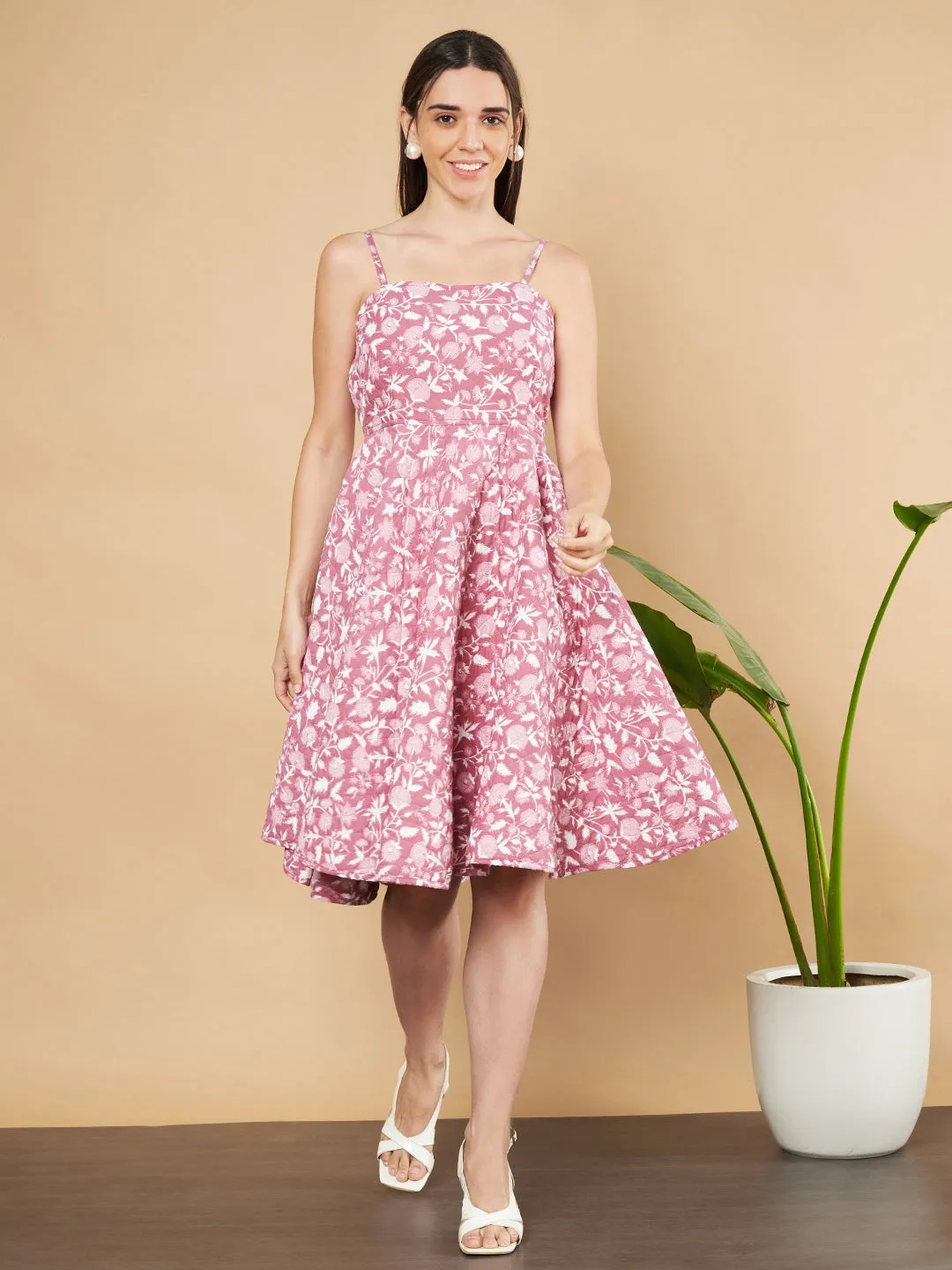 Timeless Quilted Fit-and-Flare Dress For Women