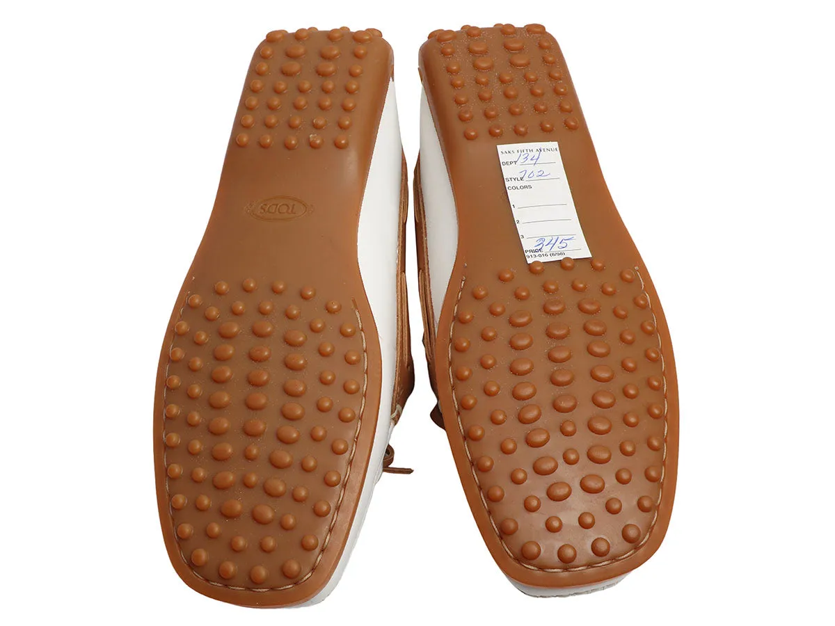 Tod’s White and Tan Moccasins