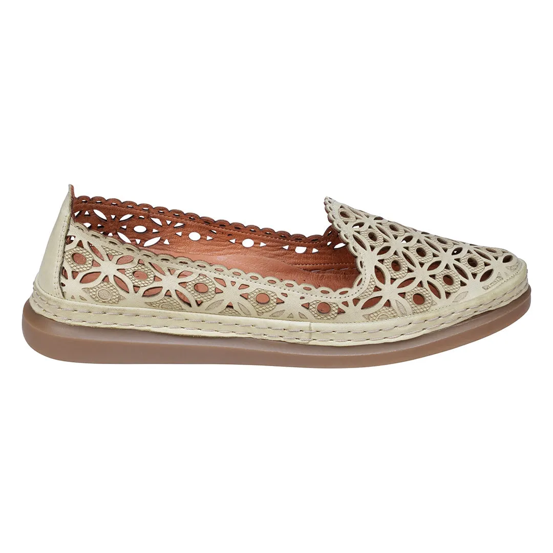 Tumi Mint Perforated Leather Flats