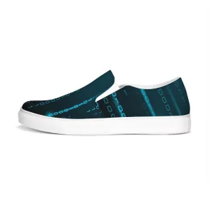 Uniquely You Womens Sneakers - Green Digital Code Style Low Top