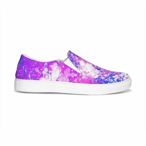 Uniquely You Womens Sneakers - Purple Tie-Dye Style Canvas Sports