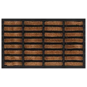 vidaXL Door Mat Rectangular 45x75 cm Rubber and Coir