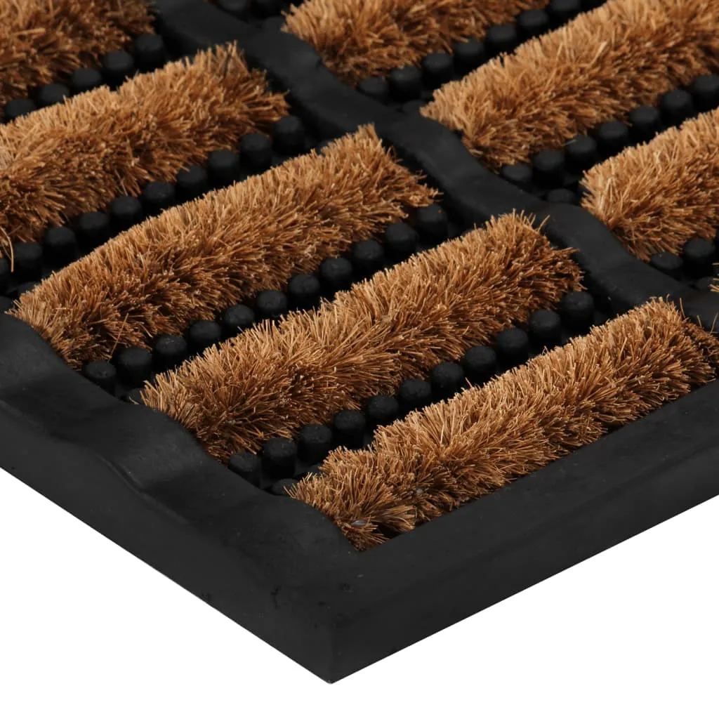 vidaXL Door Mat Rectangular 45x75 cm Rubber and Coir