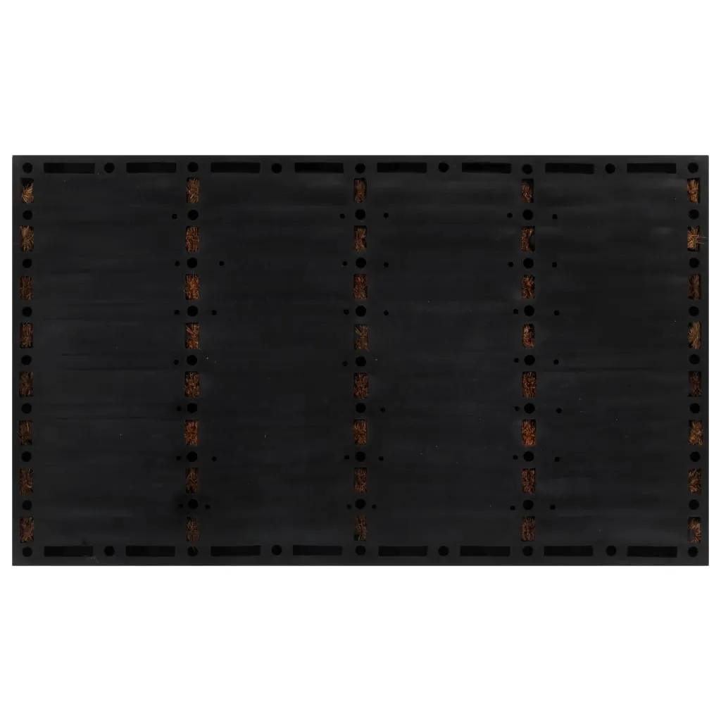 vidaXL Door Mat Rectangular 45x75 cm Rubber and Coir