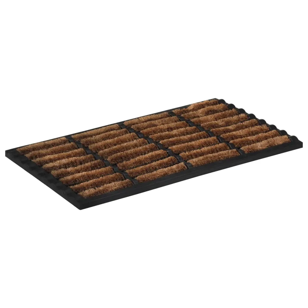 vidaXL Door Mat Rectangular 45x75 cm Rubber and Coir