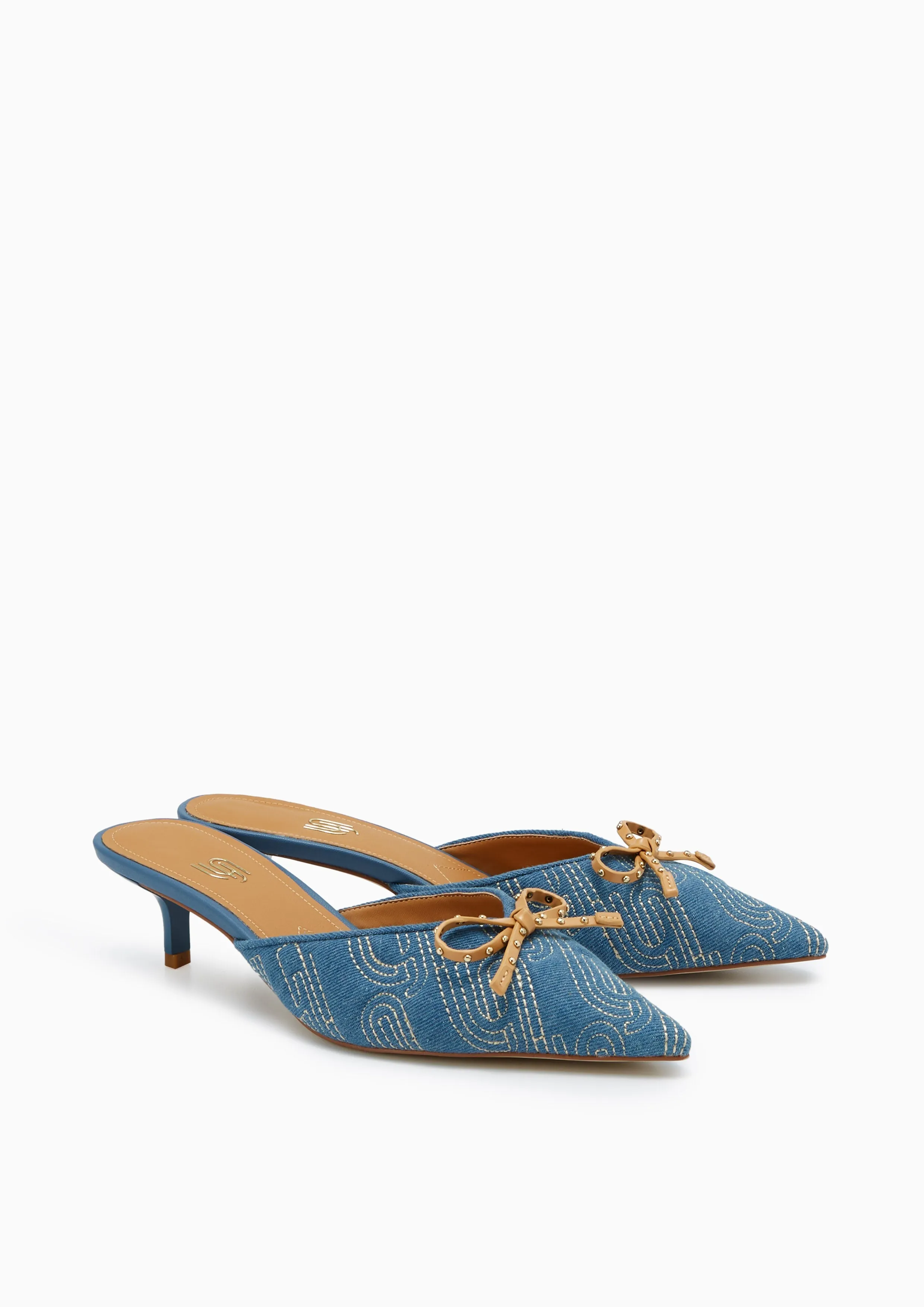 Viola Pump Infinite Heel Mules Blue