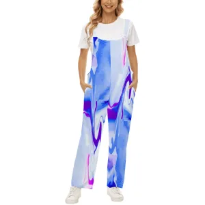 Water Color Women's Baggy Denim Overalls