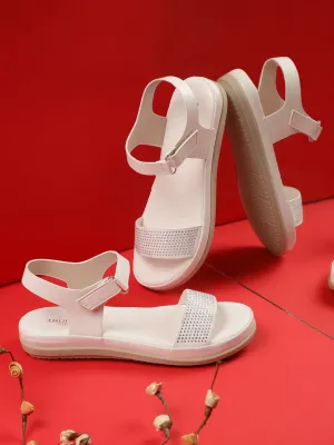 White PU Slip-On Sandal (TC-ST-016-WHT)