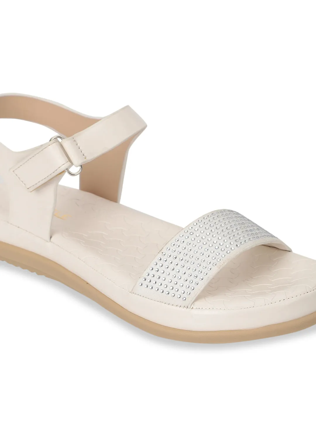 White PU Slip-On Sandal (TC-ST-016-WHT)