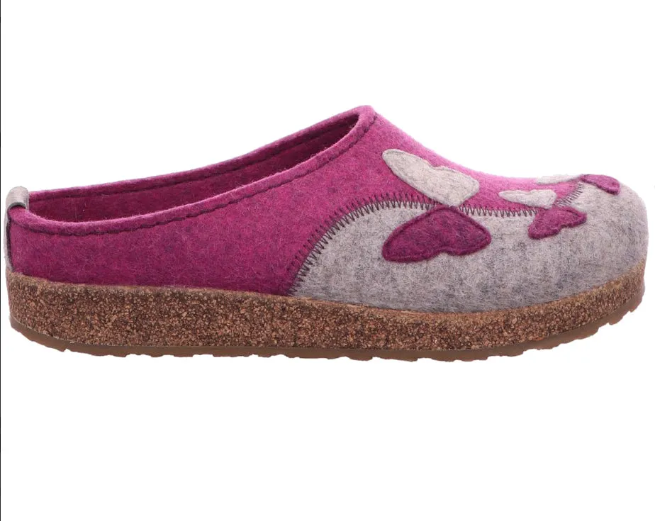 Women's Haflinger Mariposa Silver Grey Mulberry