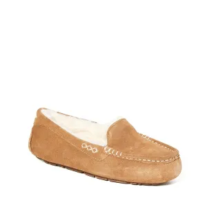 Women's Shoes UGG ANSLEY Suede Indoor/Outdoor Moccasin Slippers 1106878 CHESTNUT