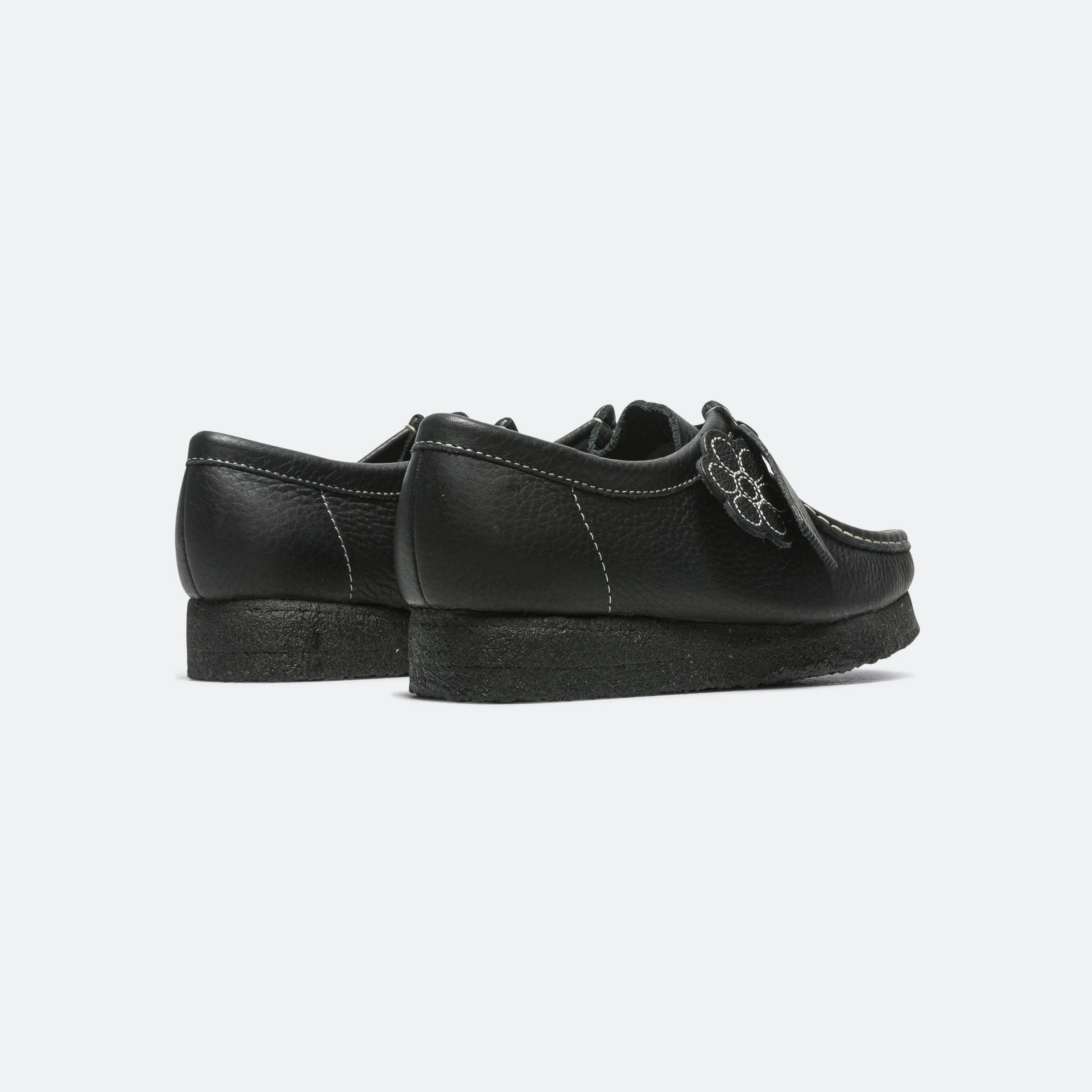 Womens Wallabee - Black Tumbled Leather