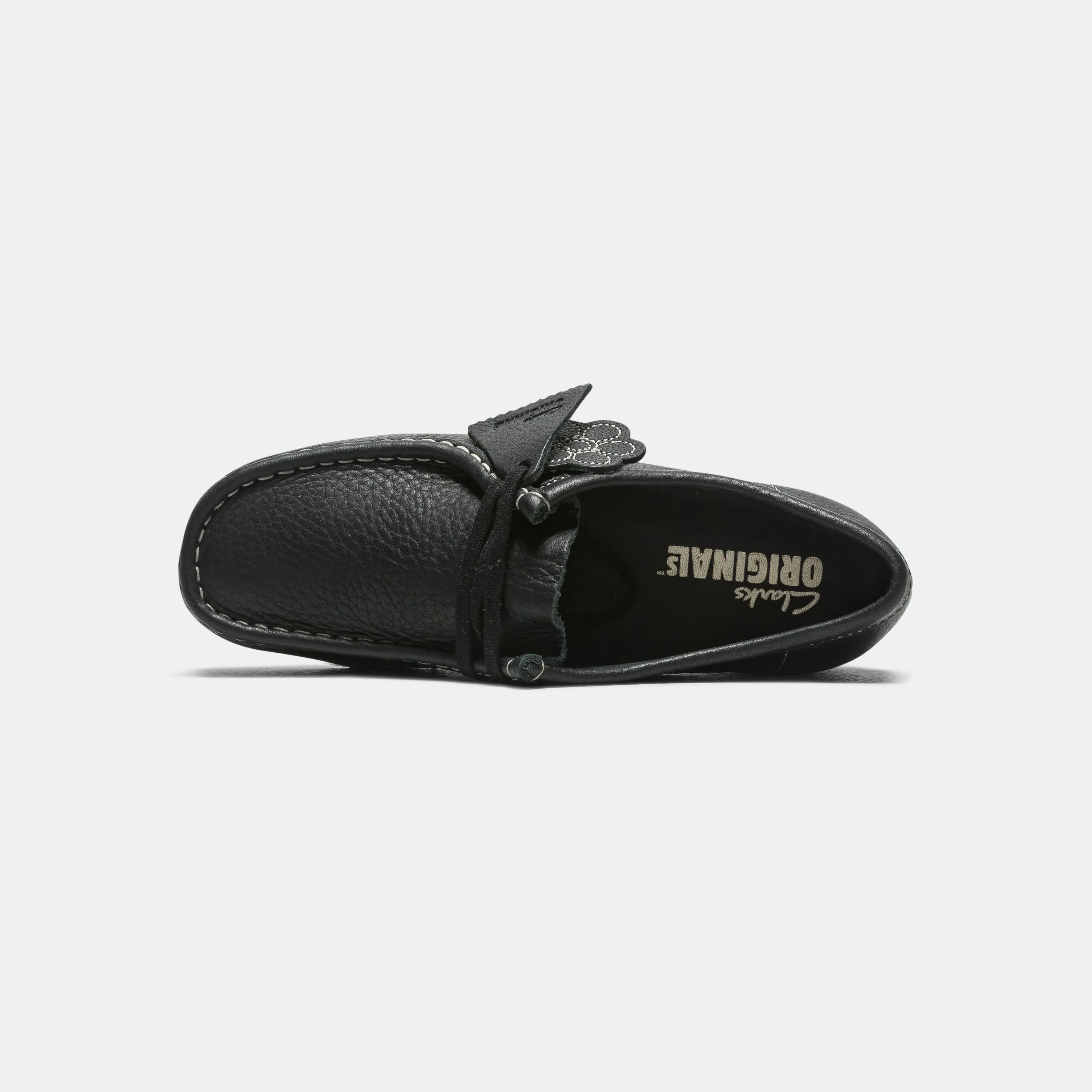 Womens Wallabee - Black Tumbled Leather