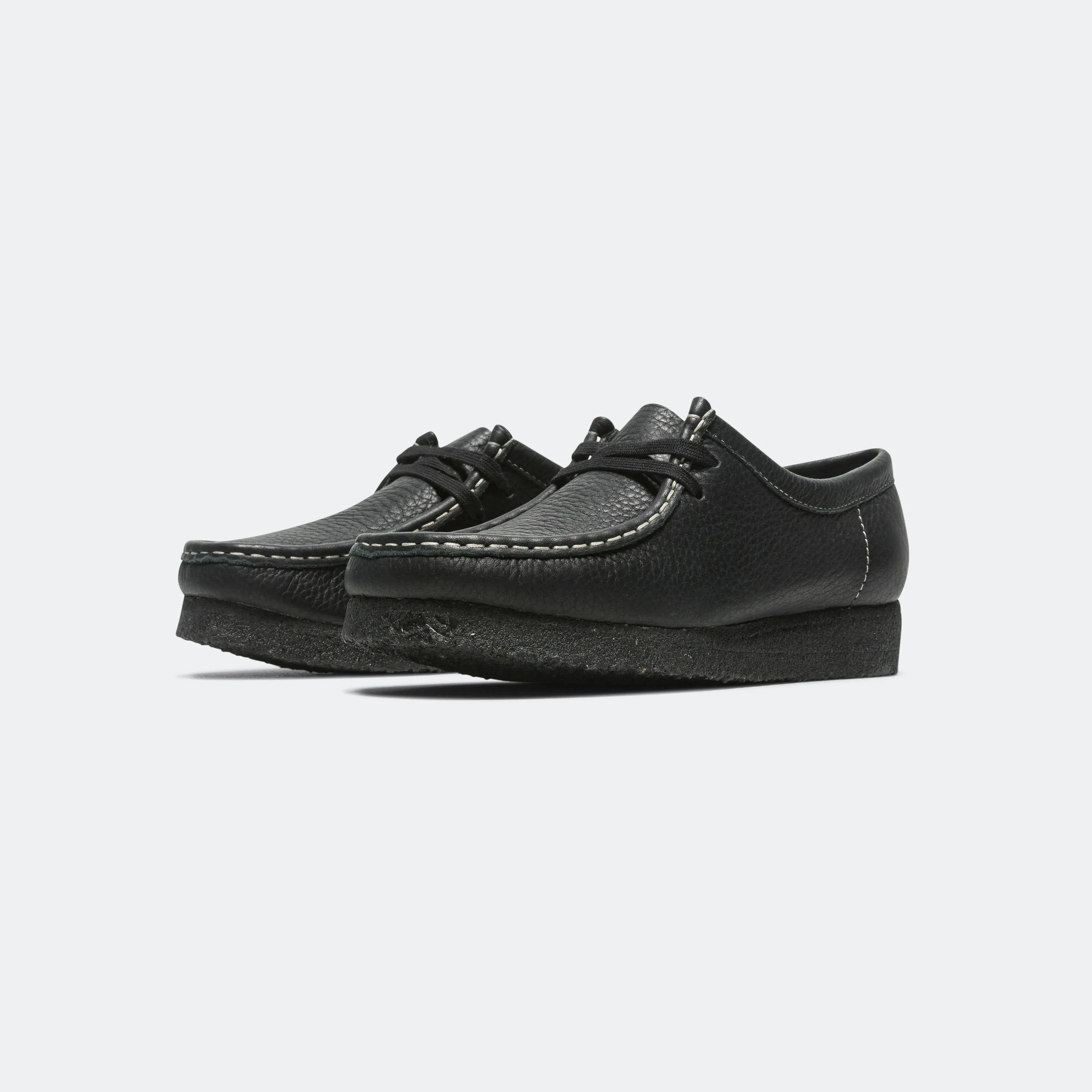 Womens Wallabee - Black Tumbled Leather