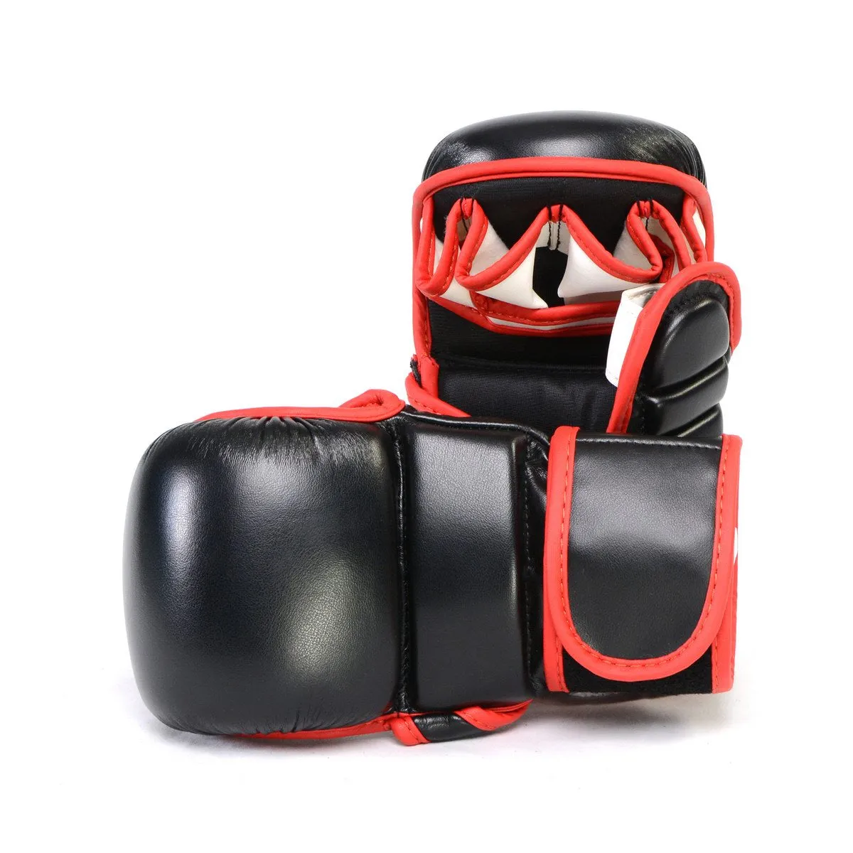 X-Fitness XF2001 7 oz MMA Hybrid Sparring Gloves-BLK/RED