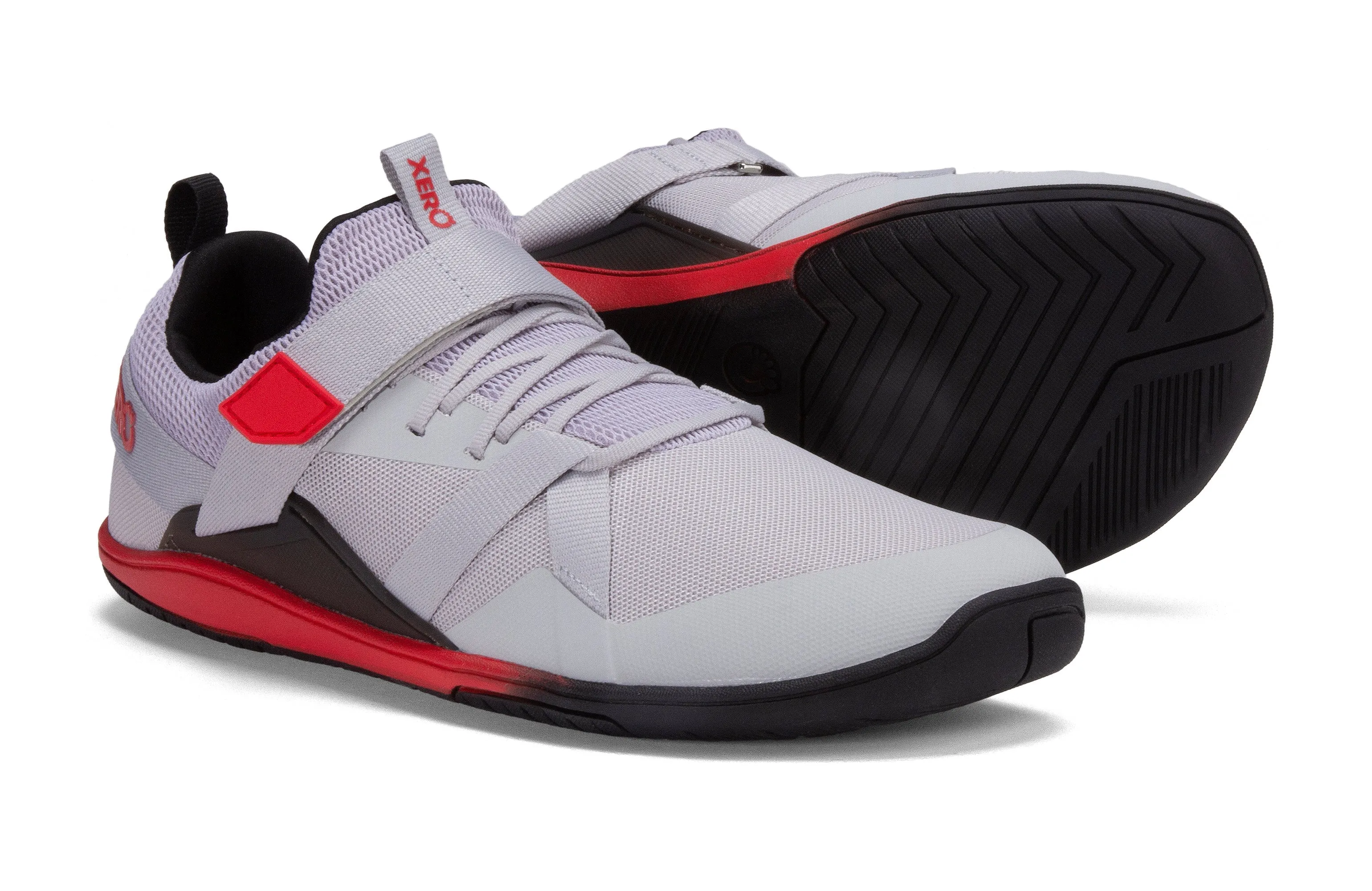 Xero Shoes Forza Trainer Mens – Træningssko – Micro Gray / Red