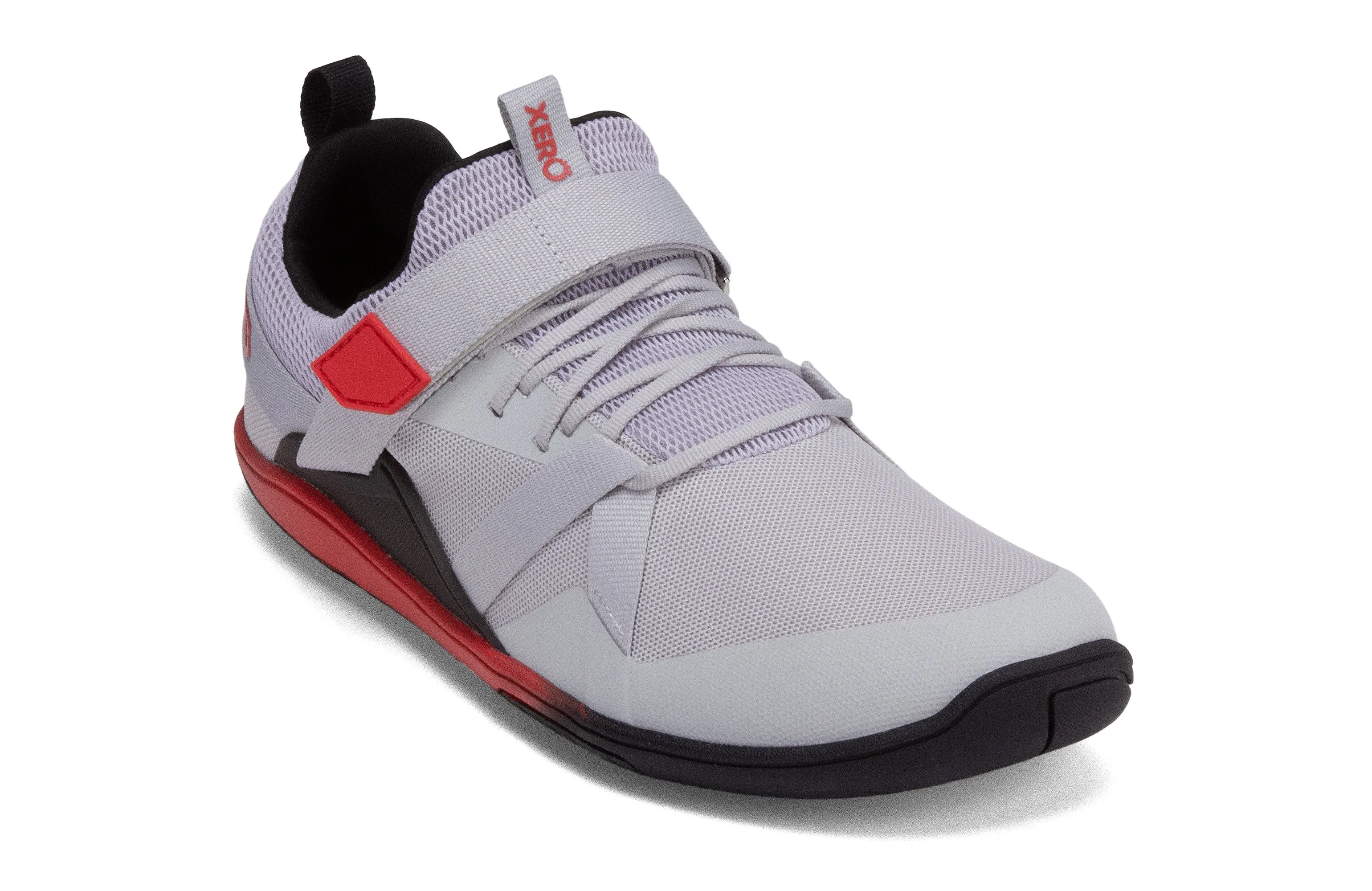 Xero Shoes Forza Trainer Mens – Træningssko – Micro Gray / Red