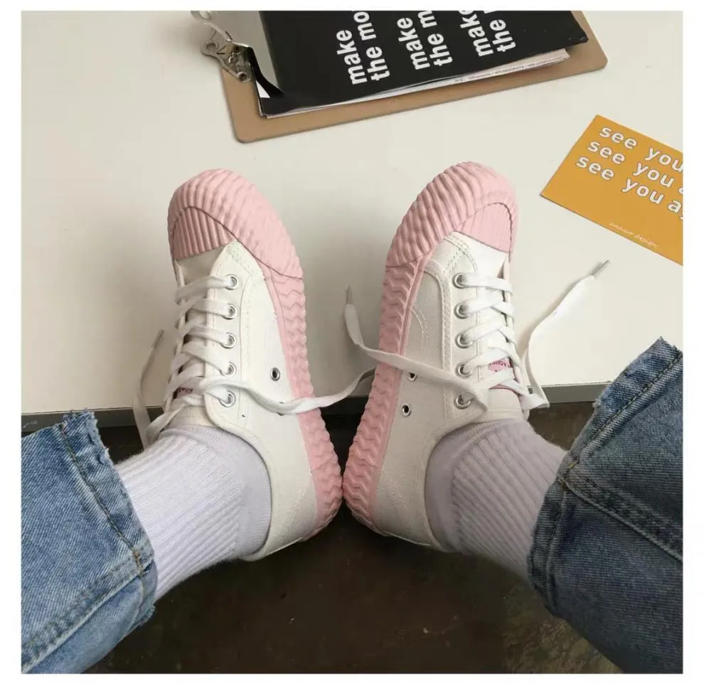 xiangtuibao New Luxury Fashion Sneakers Women Shoes Woman Canvas Classics Retro Flats Lace-Up Shallow Woman Vulcanize Shoes Ladies Loafers